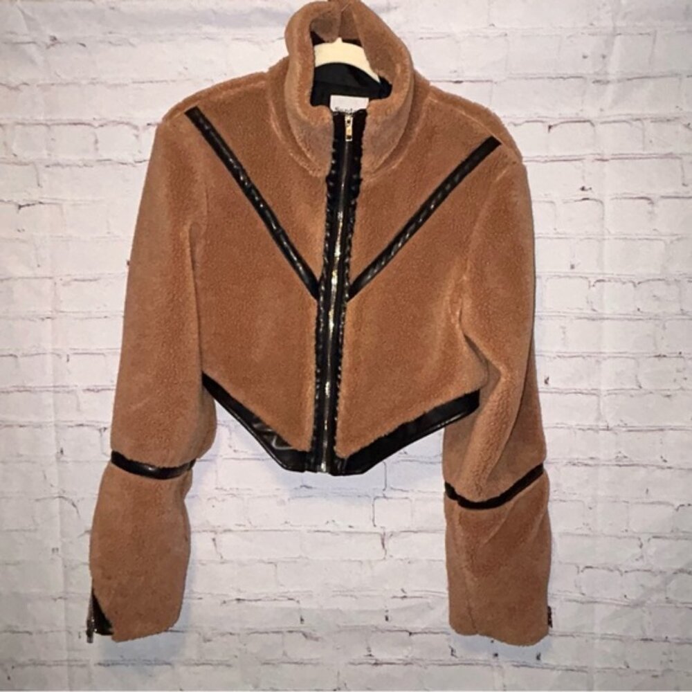 Sundays sherpa cropped jacket women’s size S